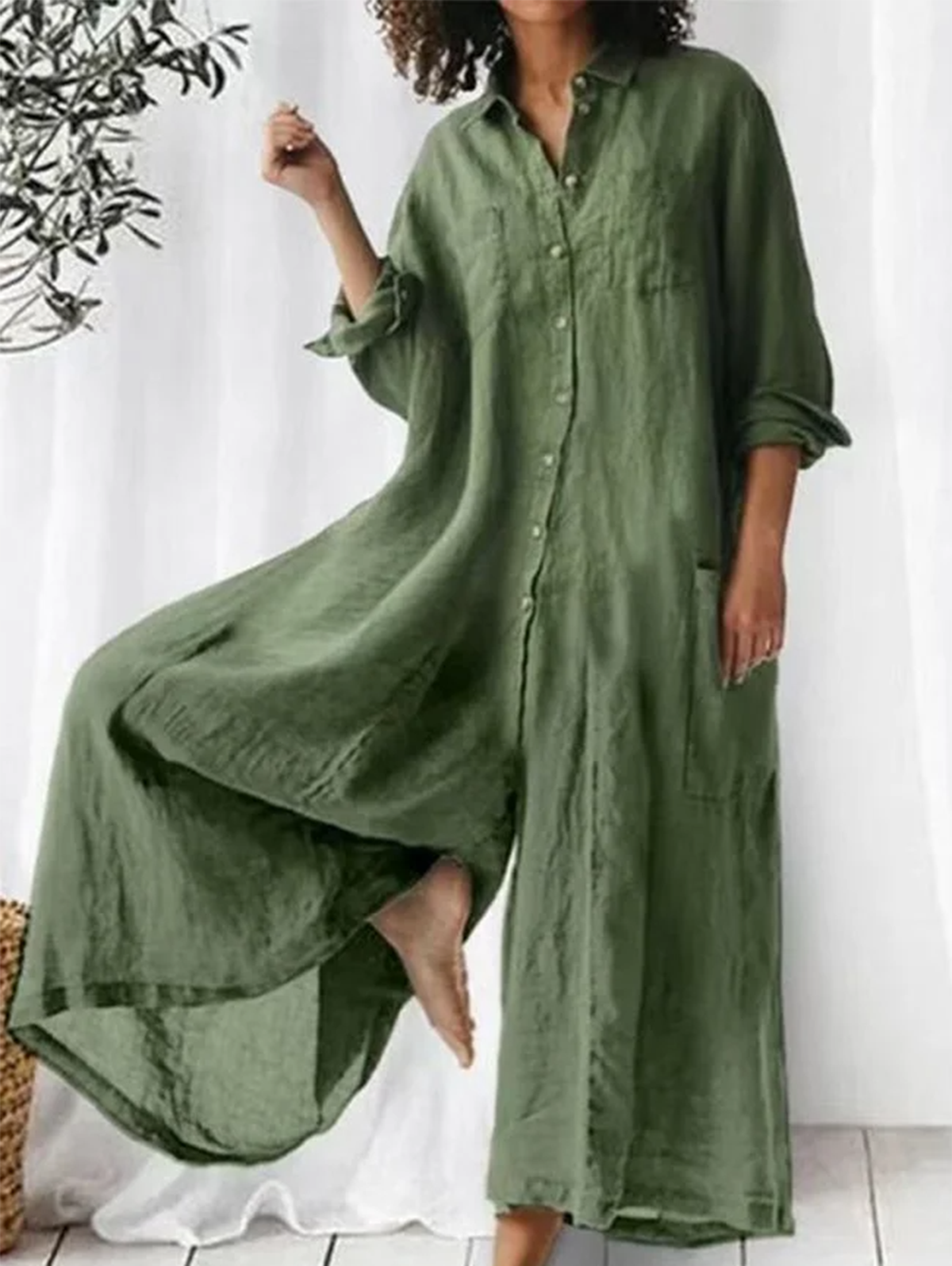 Cleo | Khaki Women's Jumpsuit