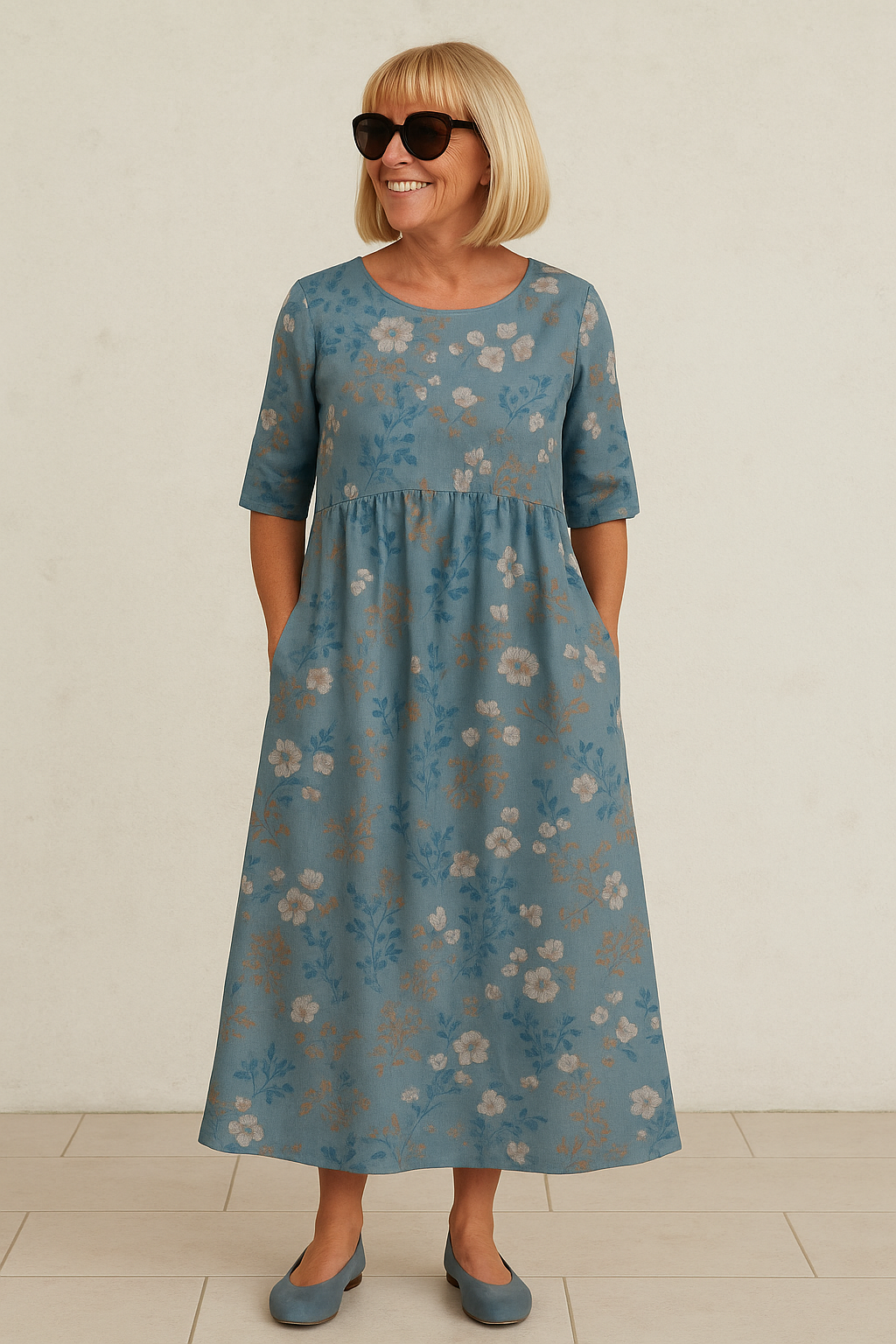 Eliza | Soft Blue Women's Dress