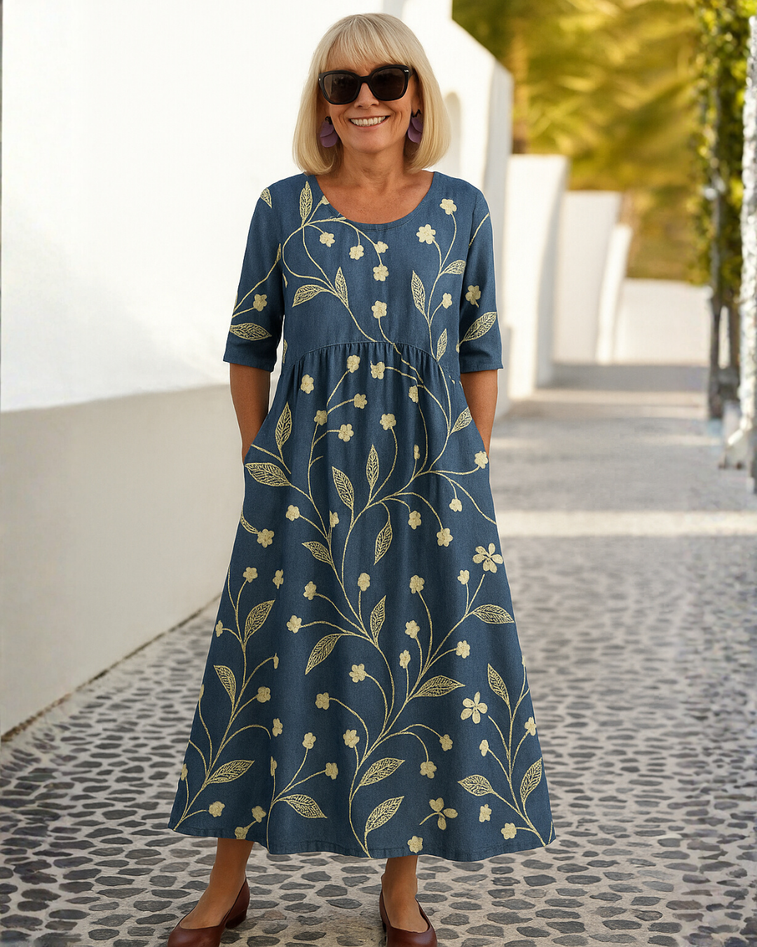 Eliza | Soft Blue Women's Dress