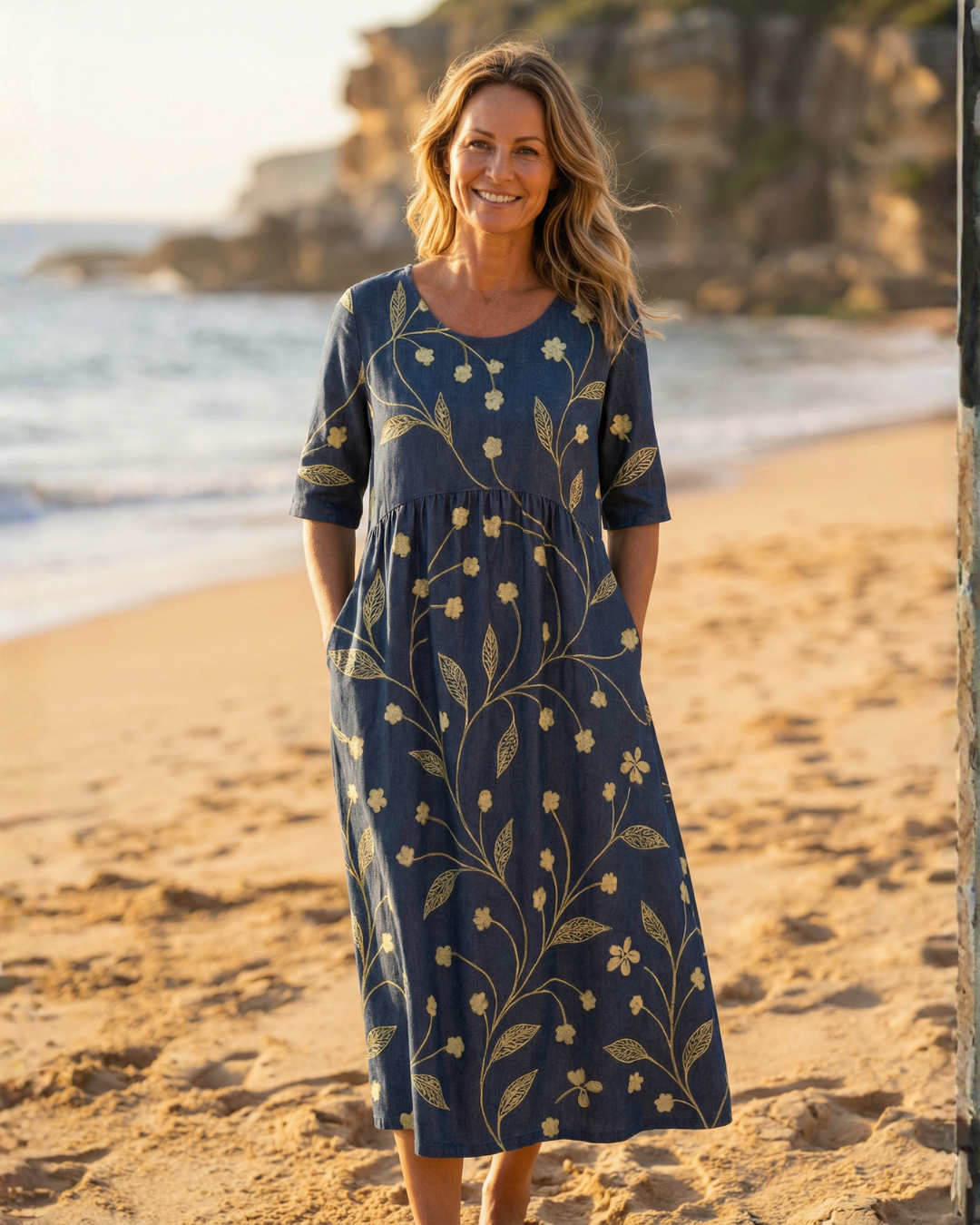 Eliza | Soft Blue Women's Dress